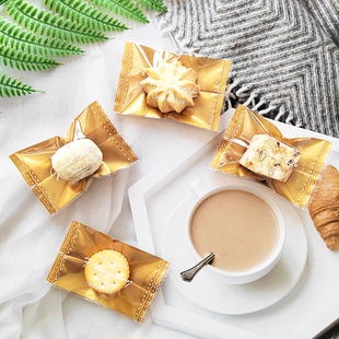 加厚纽扣饼干包装袋小圆饼干袋网红巴坦木奶枣袋迷你雪花酥机封袋