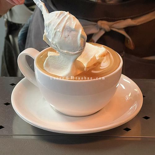 ins精致意式热拿铁拉花杯碟