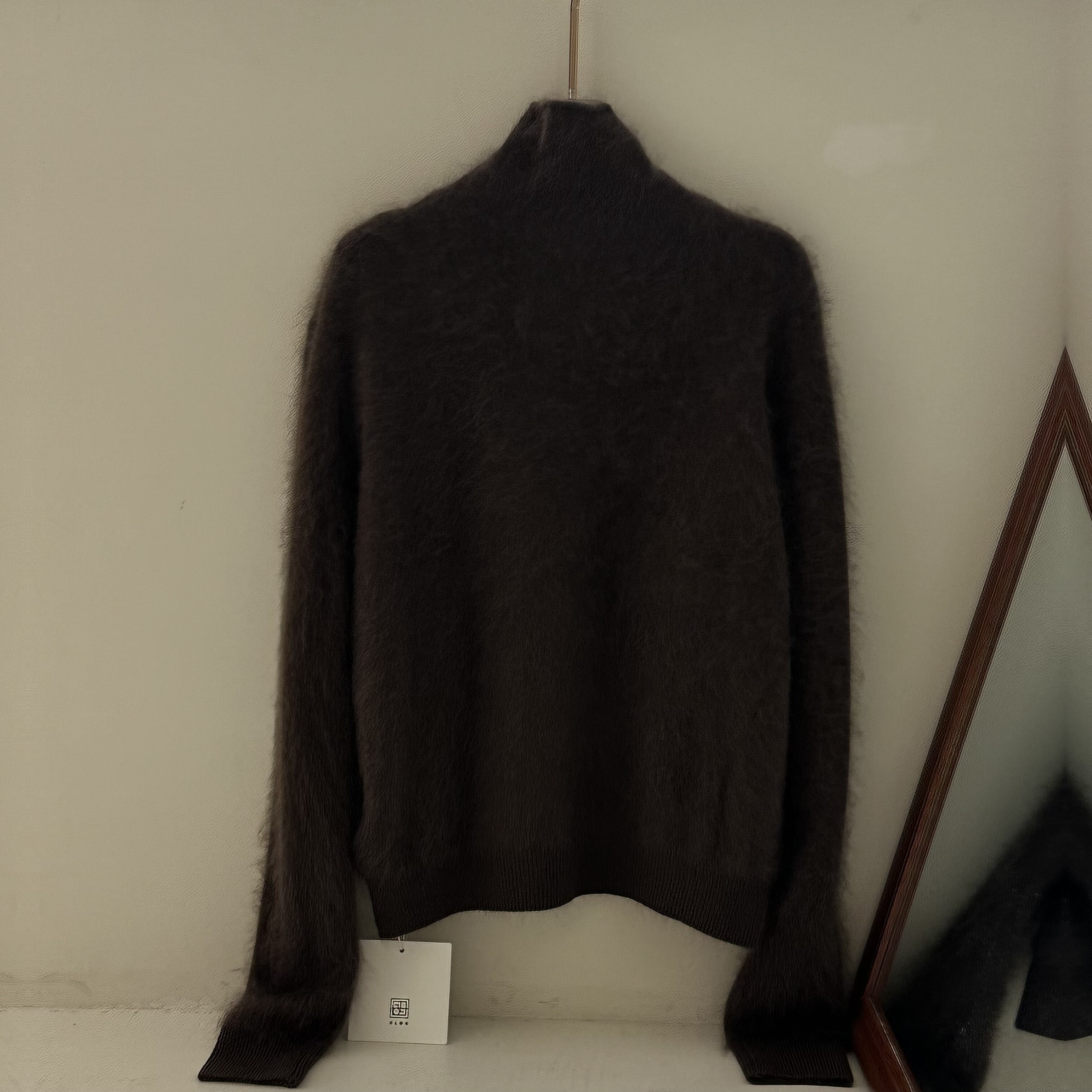 韩系设计款秋季新款韩版宽松休闲百搭高领针织衫女款