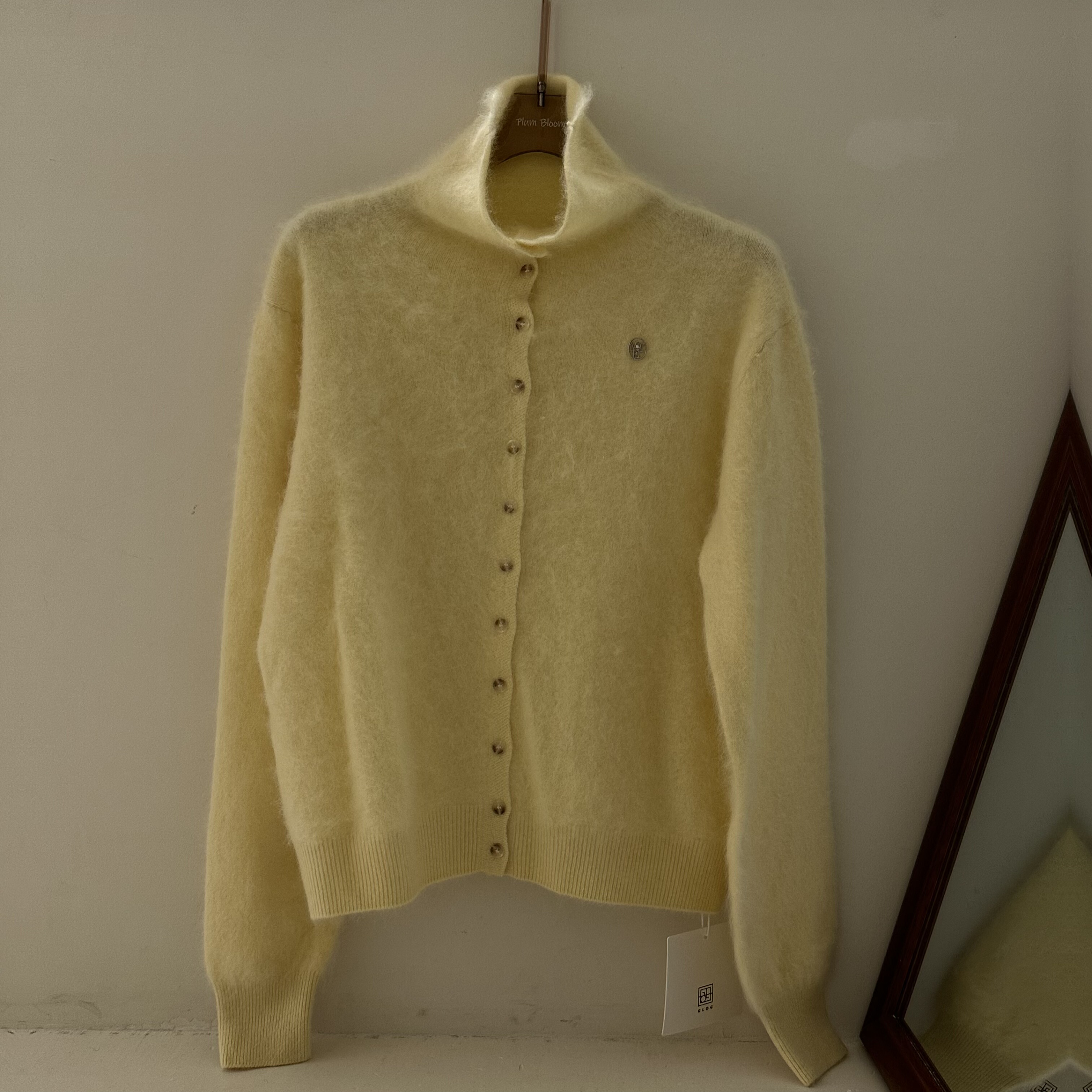 韩系设计款秋季新款韩版宽松休闲百搭高领针织开衫女款