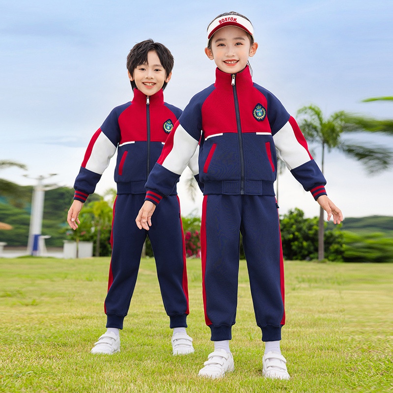 幼儿园园服春秋装一二年级班服学院风运动会夏季小学生校服三件套