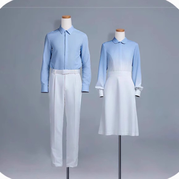 国庆儿童合唱朗诵演出服爱国蓝红色歌主题中小学生演讲比赛女诗歌