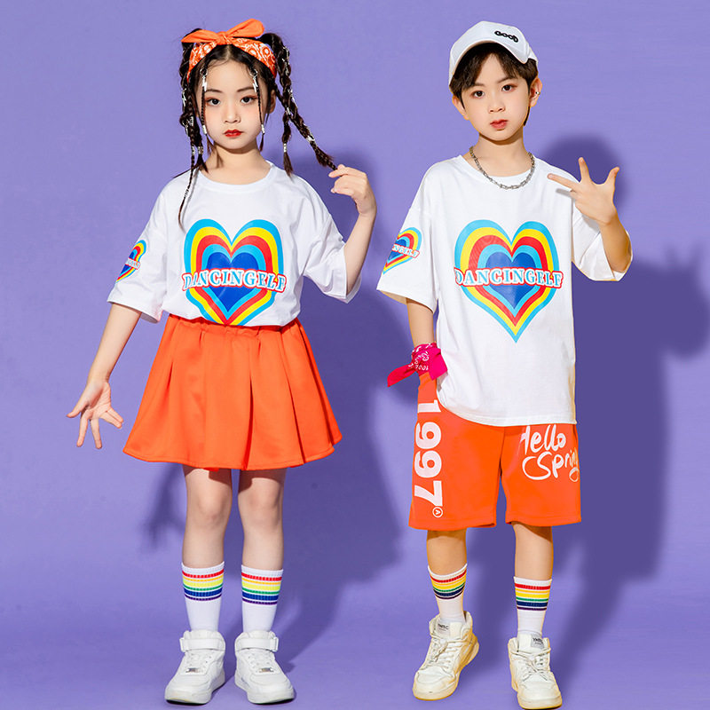 六一啦啦队表演服装儿童运动会方阵合唱班服啦啦操演出服街舞套装