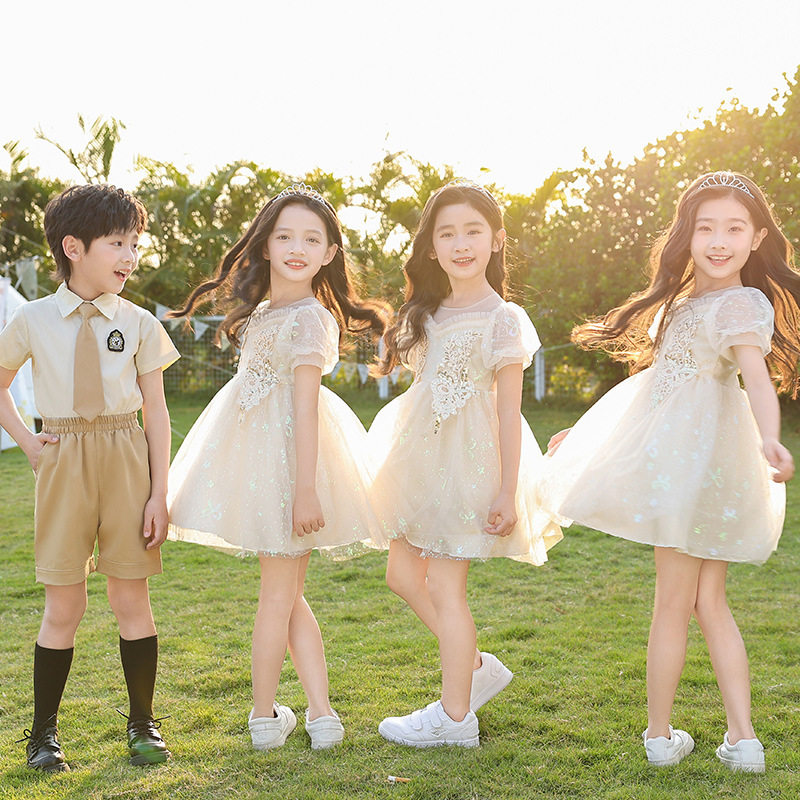 小学生校服夏装幼儿园园服两件套新款男女童班服六一表演套装