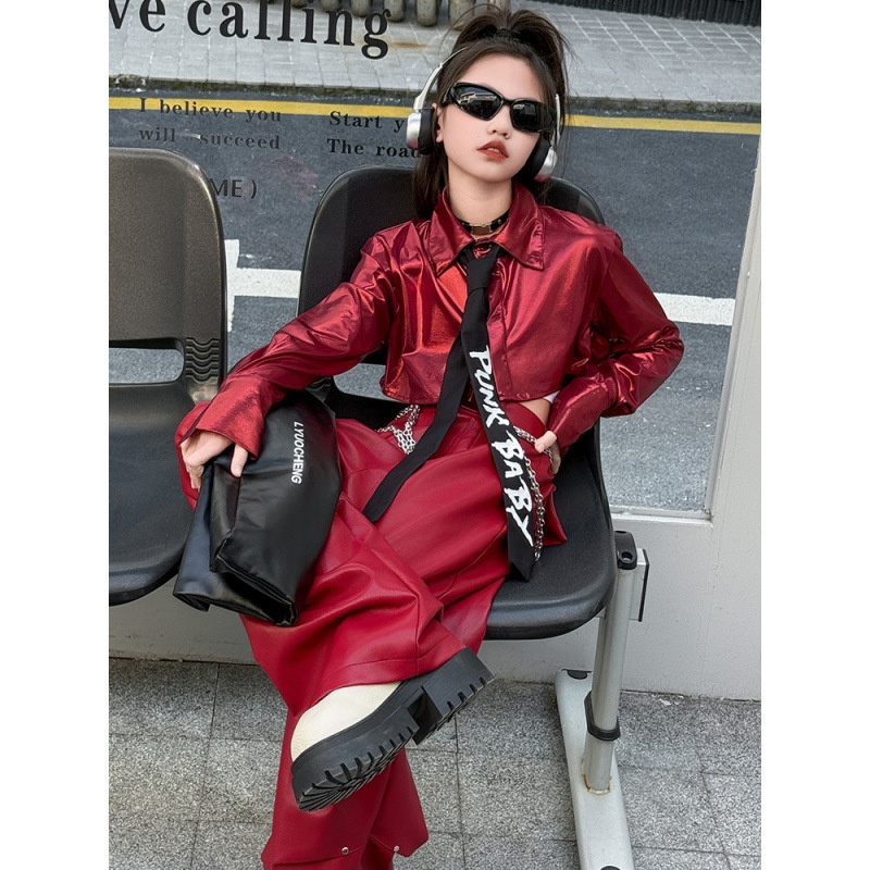 爵士舞服装女童时髦儿童走秀jazz舞蹈少儿潮服街舞套装演出服