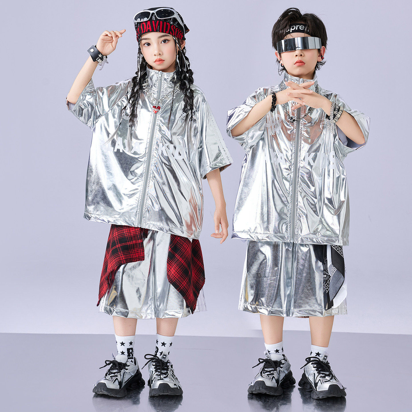 六一儿童演出服未来科技感AI机器人小学生啦啦队街舞爵士舞表演服