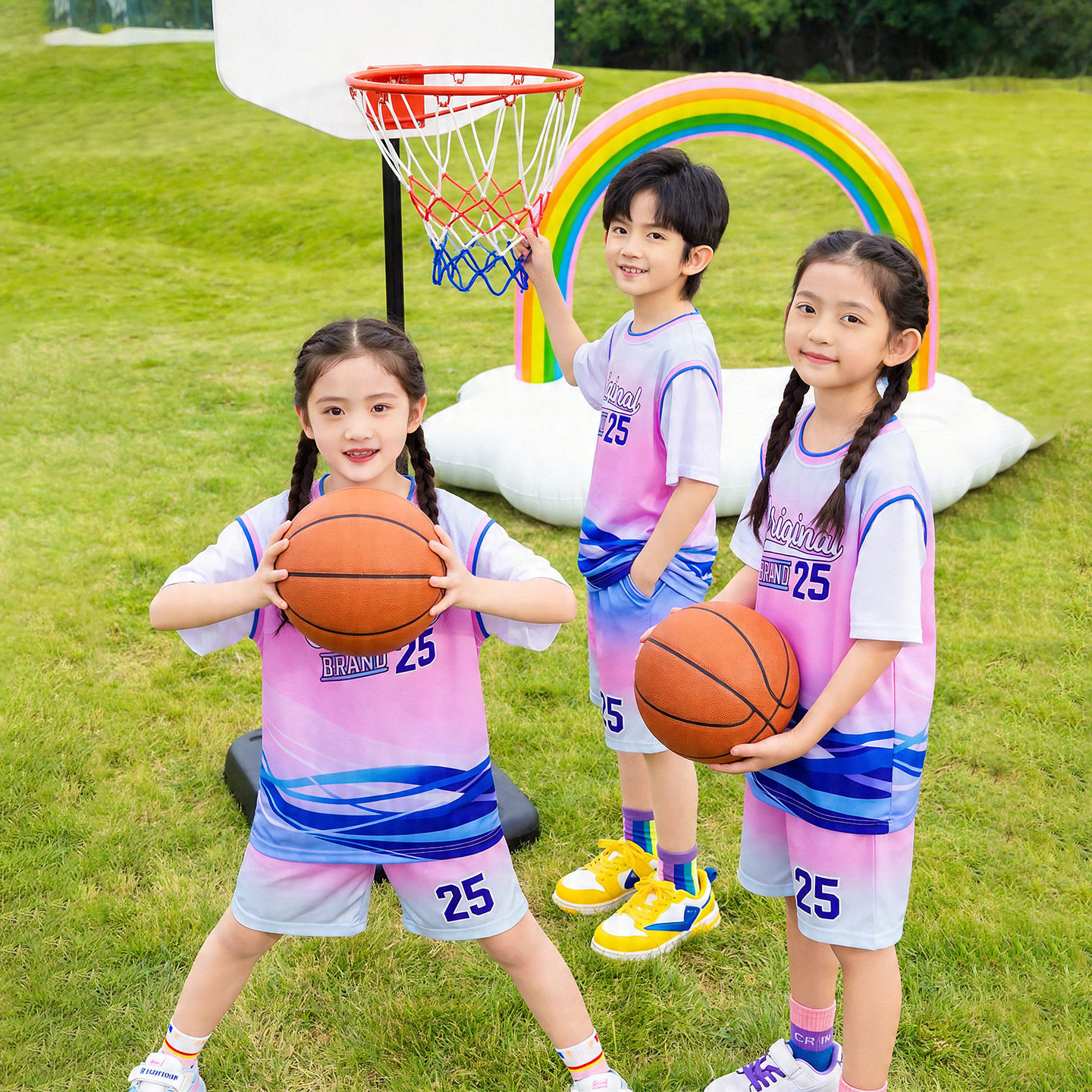 六一儿童表演服夏季小学生运动会篮球训练服幼儿园演出服速干球服