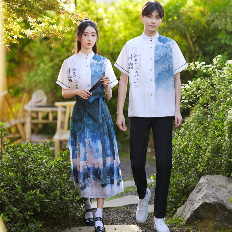 2026情侣校园风学生夏季男女套装 班服 校服