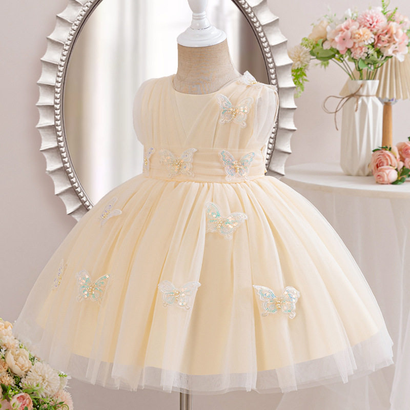 女宝宝周岁公主裙礼服花童生日婴幼儿六一儿童表演服连衣裙洋气夏