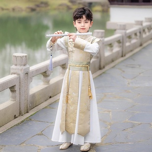 汉服男童2025新款秋冬高端儿童古装明制武侠客小男孩国学唐装批发