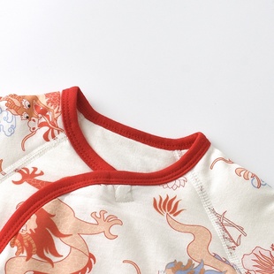 新生儿衣服40g夹棉蝴蝶衣婴儿连体衣秋冬新款小月龄宝宝拜年服春