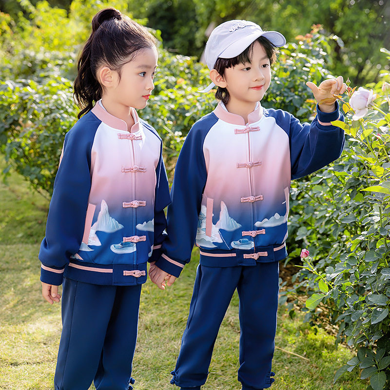 2024新款中国风小学生校服套装春秋装儿童表演服班服幼儿园园服