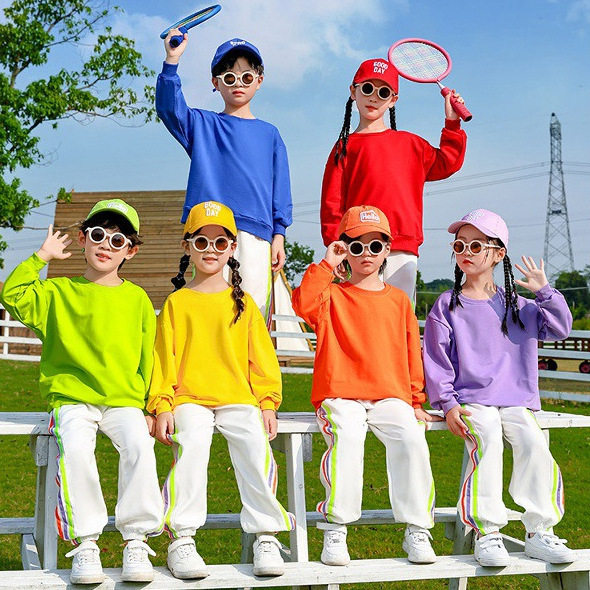 儿童啦啦队套装幼儿园表演服小学生团体运动会开幕式春秋演出服装