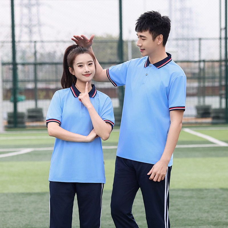 夏季班服套装学院风中小学生运动会韩版短袖T恤初高中生毕业校服