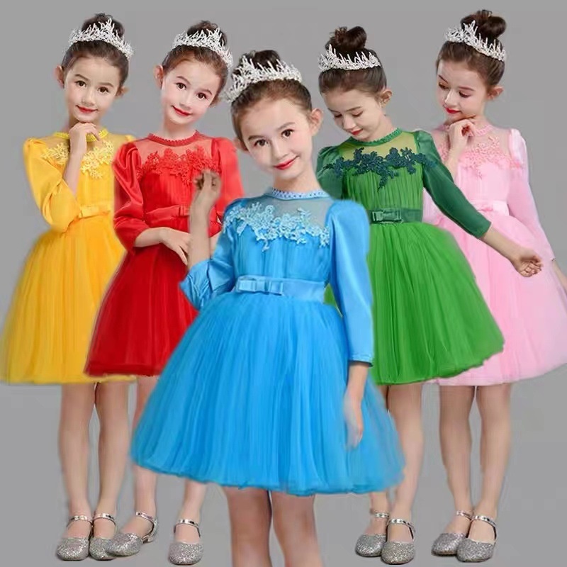 儿童大合唱团演出服中小学生诗歌朗诵舞蹈表演服男女童主持人礼服