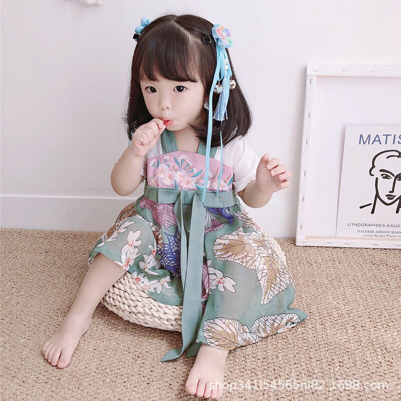 女宝宝汉服连衣裙女童装夏季3一2岁小女孩古风婴儿童仙女裙子小童