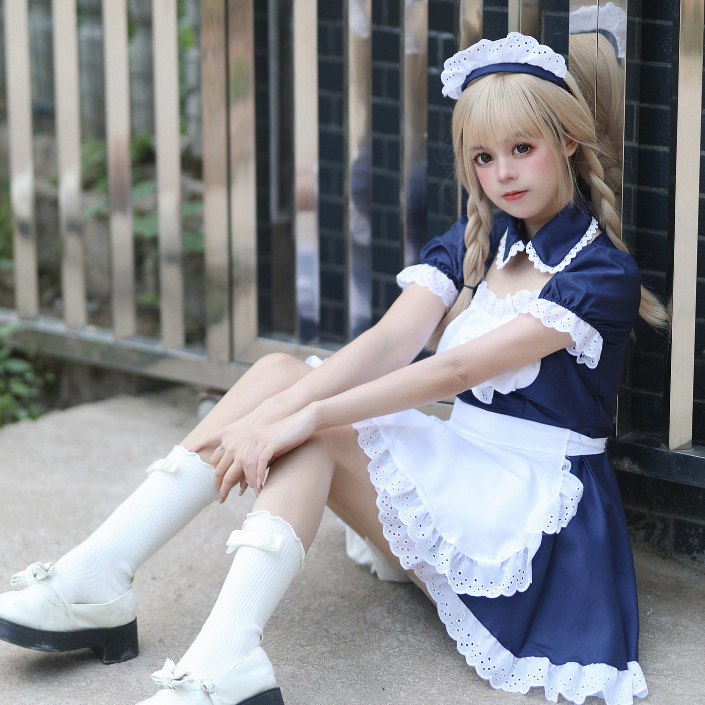 原创秋叶原日系萌女仆服 经典女仆装 COSPLAY演出服  万圣节服装