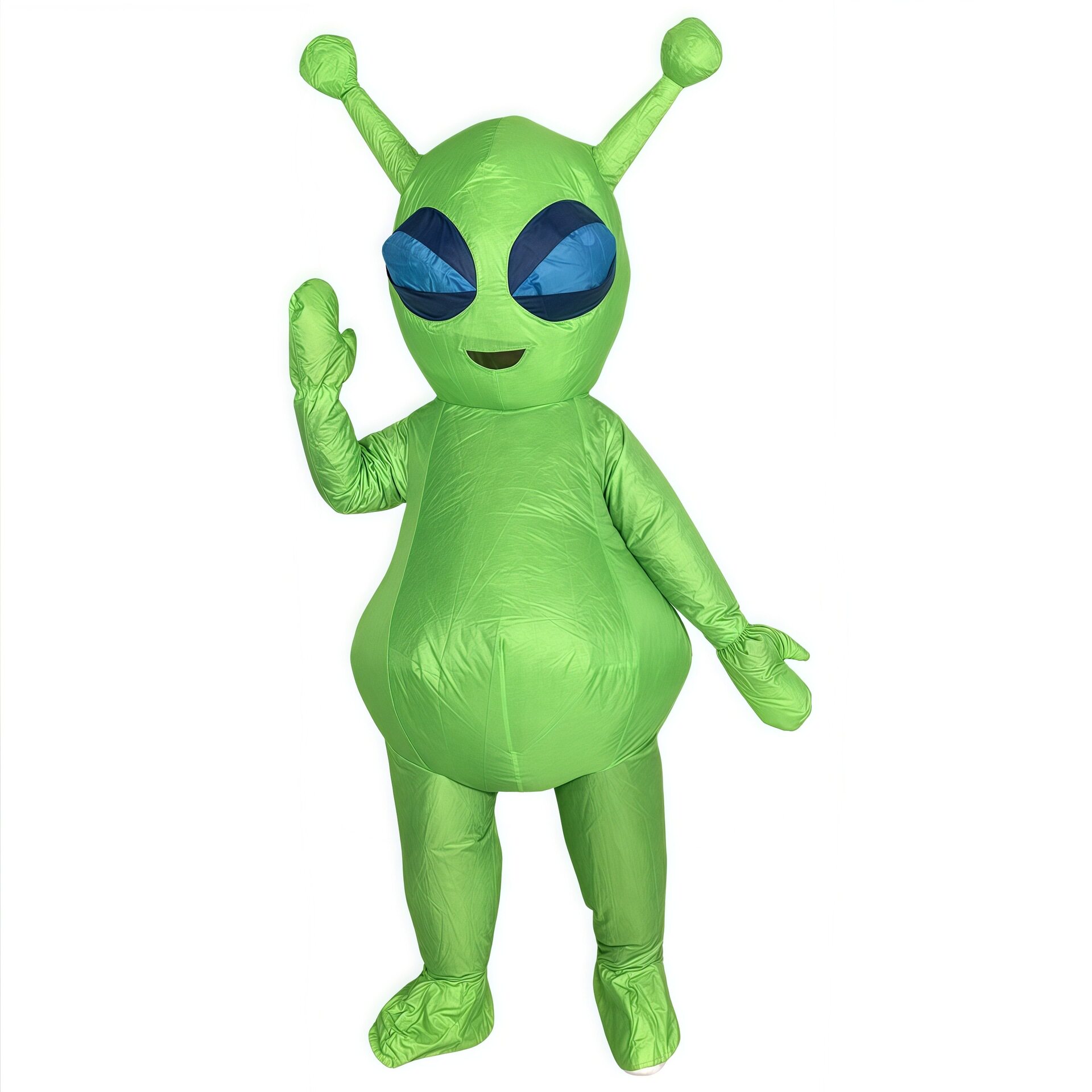 跨境专供万圣节搞笑派对舞台扮演服装行走绿色大触角外星人充气服