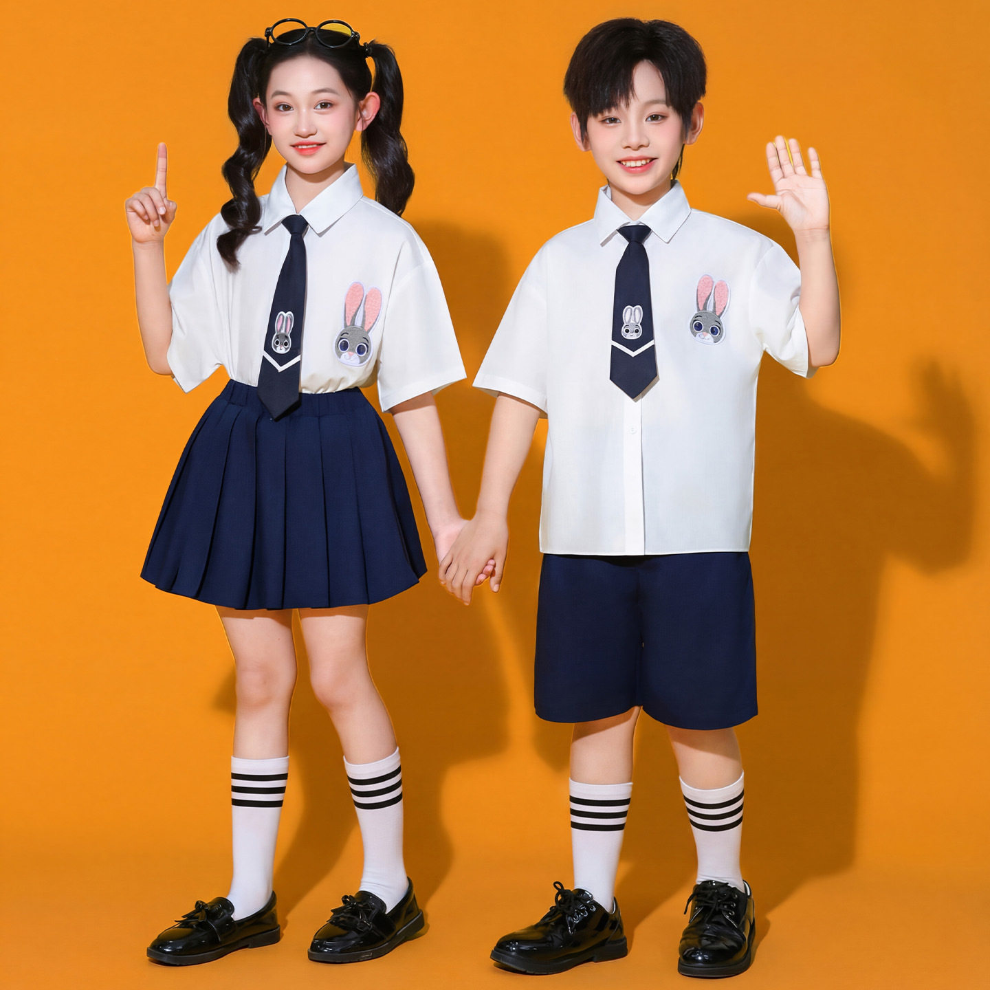 英伦学院风校服套装儿童夏季六一演出服小学生幼儿园园服毕业照潮