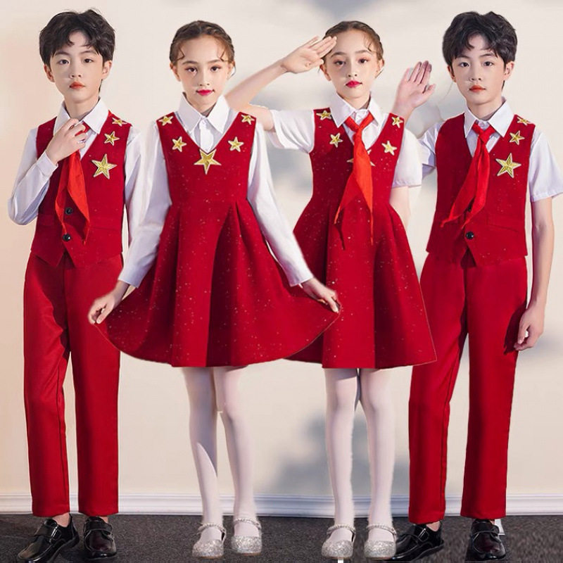 儿童合唱服演出服中小学生大合唱主持人合唱团歌唱比赛朗诵表演