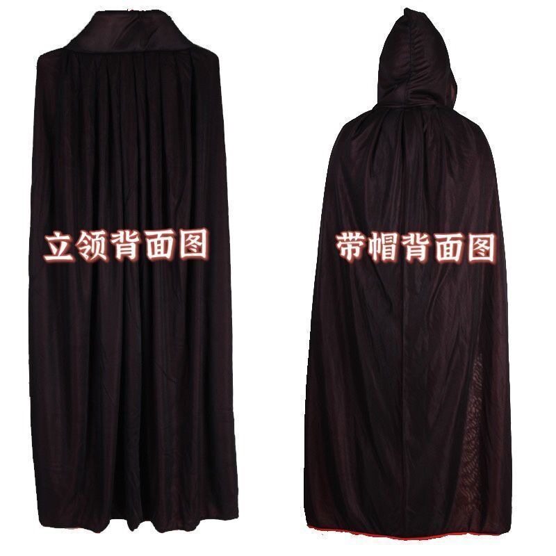 万圣节成人儿童死神披风吸血鬼红黑巫师斗篷长袍cos装扮服装道具