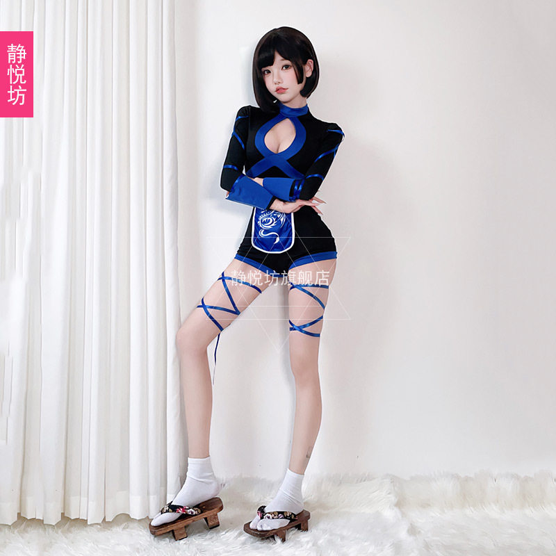 欧美跨境女装万圣节服装蒙面ds领舞夜店酒吧Ninja日本忍者武士装