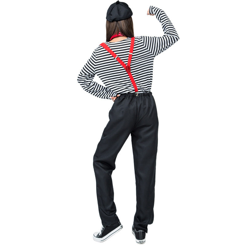 默剧演员情侣小丑出口欧美游戏服装日本万圣节滑稽戏舞台表演服装