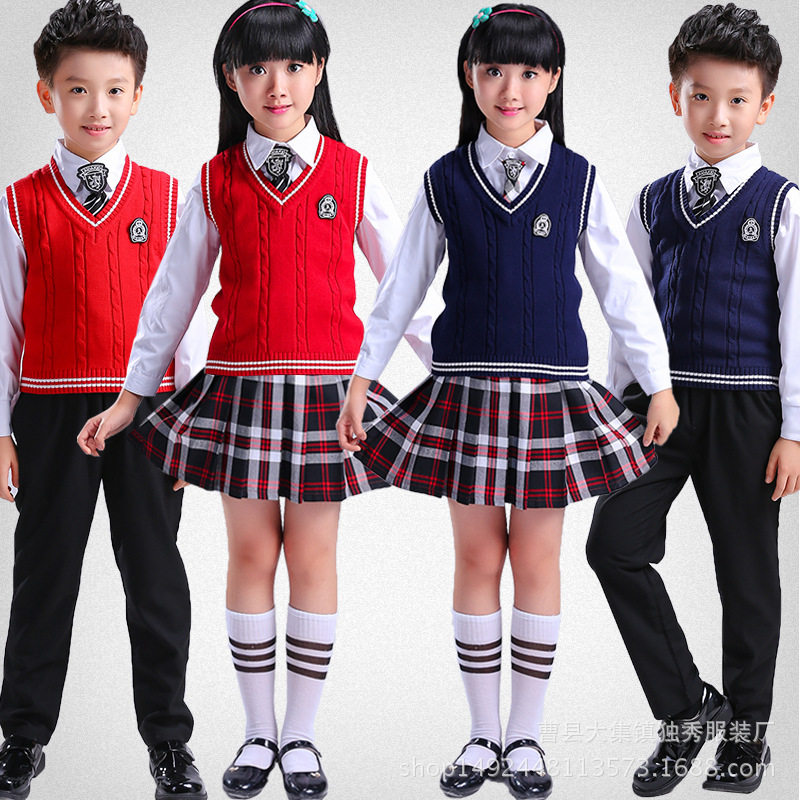 六一儿童表演服演出服中小学生大合唱表演服长袖诗歌朗诵服针织服