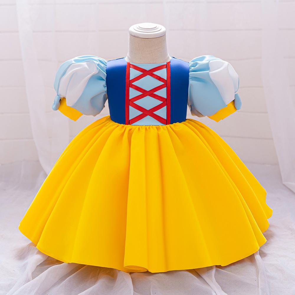 女童白雪公主裙礼服儿童表演服宝宝生日派对蓬蓬连衣裙圣诞节服装