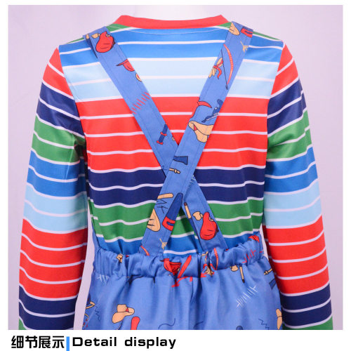 鬼娃恰吉第二季cos服Chucky背带裤表演服cosplay服儿童套装里衣裤