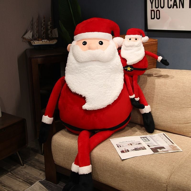 可爱圣诞老人玩偶毛绒玩具长腿老人公仔儿童圣诞节礼物装饰品