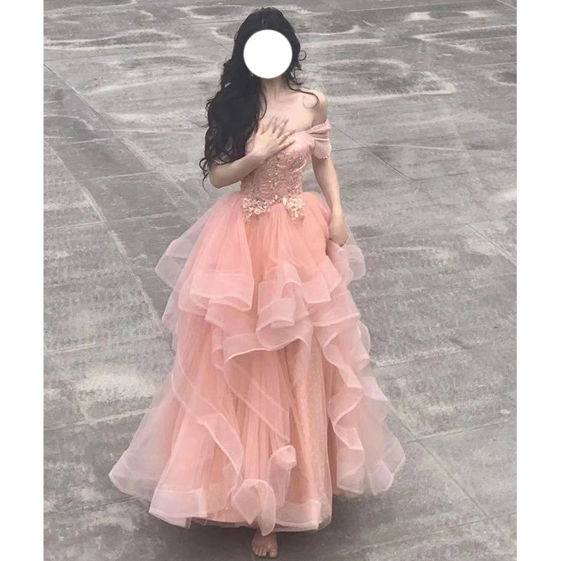 法式晚礼服裙女高级感仙气艺考平时可穿轻奢小众高端主持生日