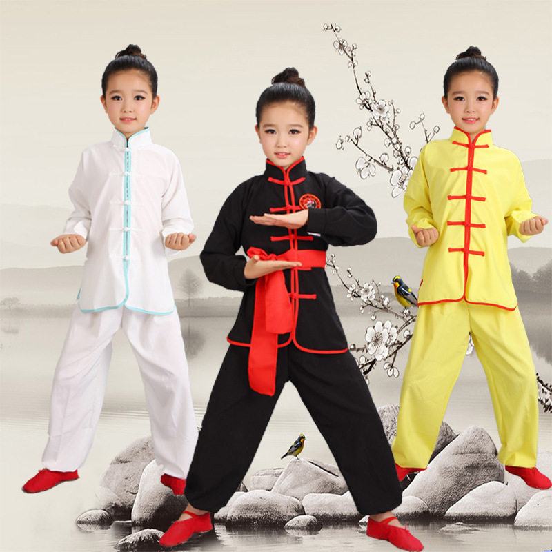 儿童武术演出服装青少年太练功服中小学生功夫表演跨境专供走秀