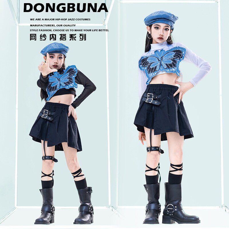 女童爵士舞演出服少儿街舞洋气表演服装儿童jazz舞台模特走秀童装