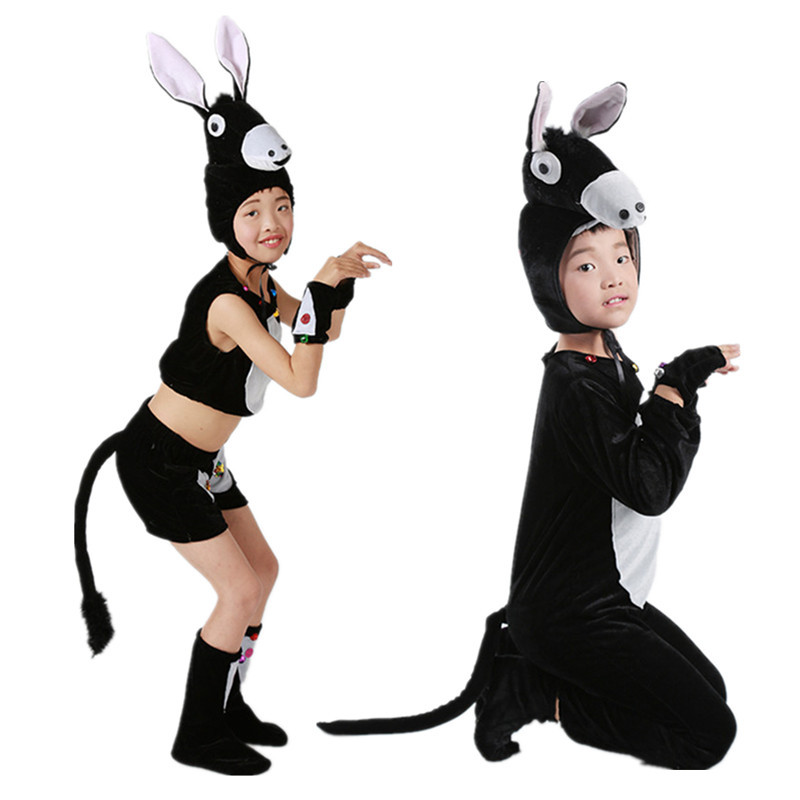 六一动物演出服儿童小毛驴驯鹿松鼠花豹小刺猬卡通幼儿舞蹈表演服图片