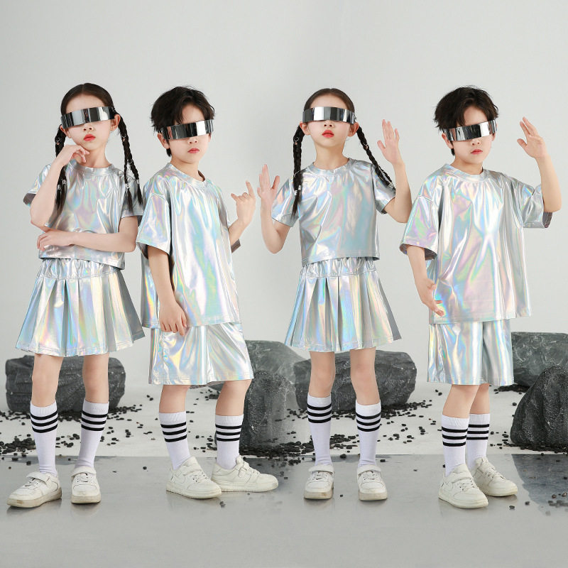 六一儿童机器人街舞演出服ai科技演出装小学生运动会幼儿园表演服