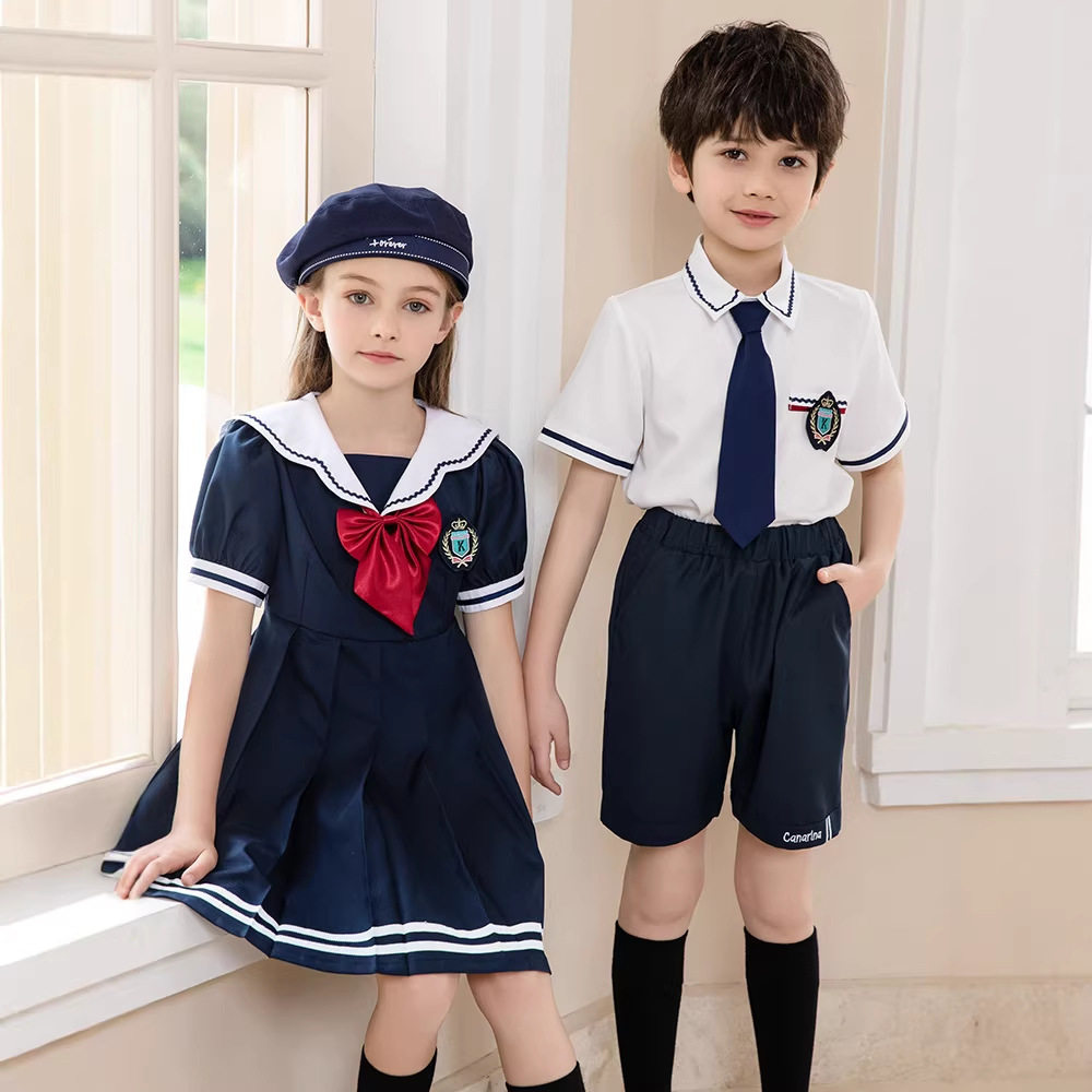校服套装小学生夏季班服英伦风六一儿童合唱表演演出服幼儿园园服