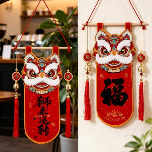 马年新款新年装饰布置玄关入户门挂饰福字挂件春节过年氛围感布置