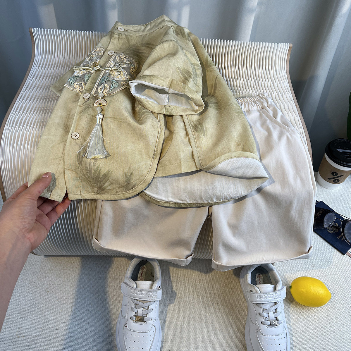 汉服男童夏装新中式套装童装新款国风宝宝周岁礼服儿童唐装表演服