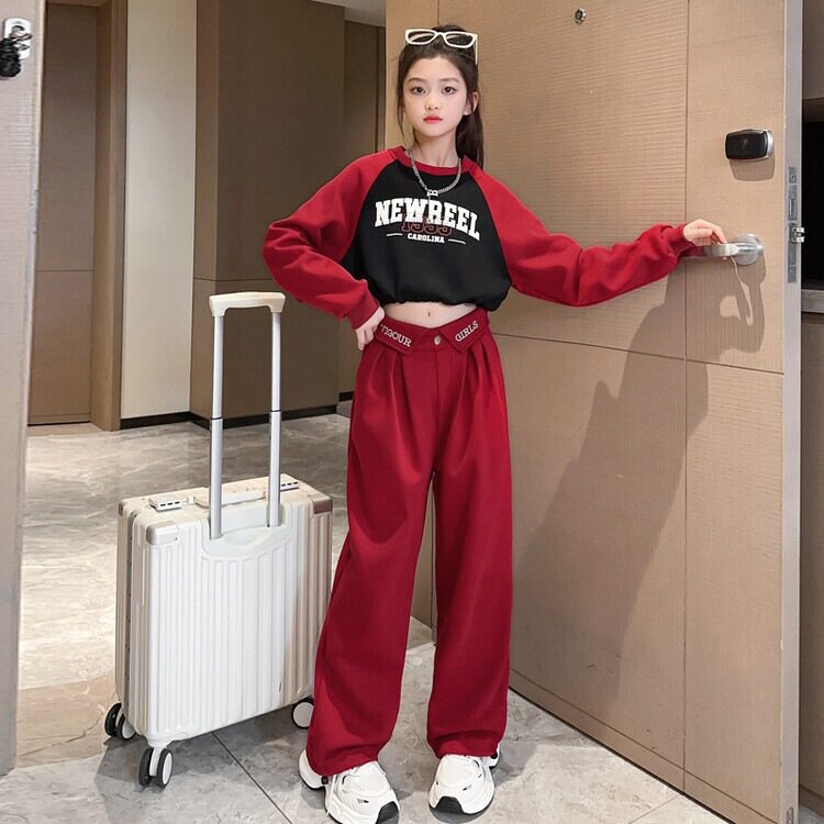 女童hiphop街舞潮服春秋宽松套装少儿童爵士舞jazz练功表演服装新