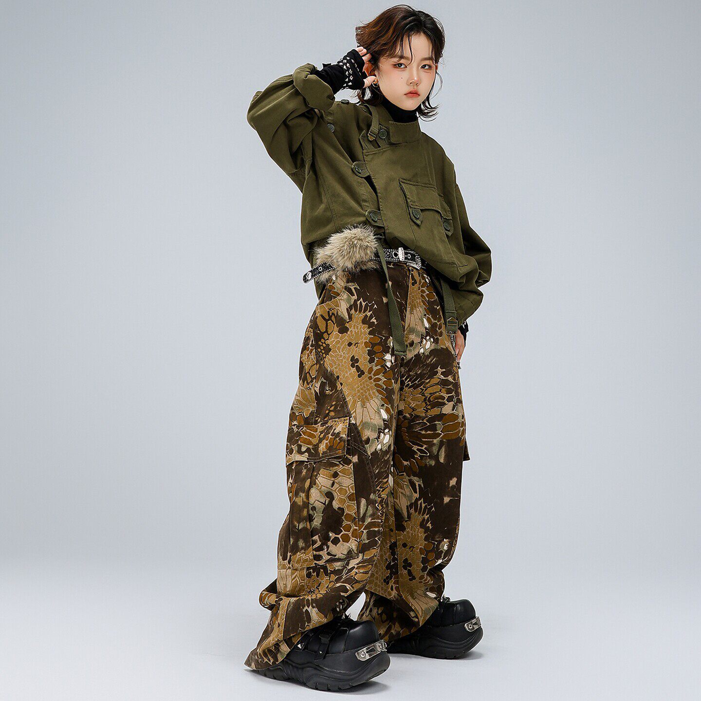 街舞儿童潮服男童hiphop美式夹克表演服套装少儿流行舞蹈演出服装