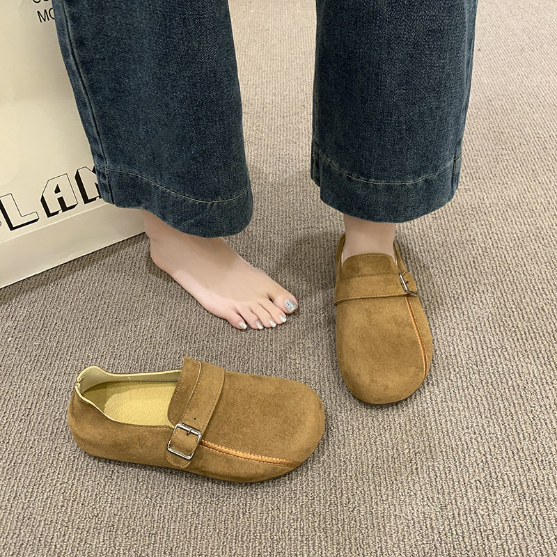 大码女鞋41-43勃肯鞋春季2026新款一脚蹬豆豆鞋懒人孕妇休闲单鞋,女鞋,勃肯鞋/软木鞋,淘宝优惠券,粉丝福利购,淘宝优惠卷