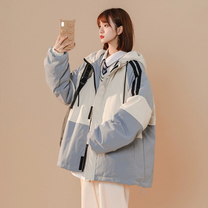 胖mm大码轻薄白鸭绒羽绒服女冬季宽松200斤显瘦加厚保暖连帽外套