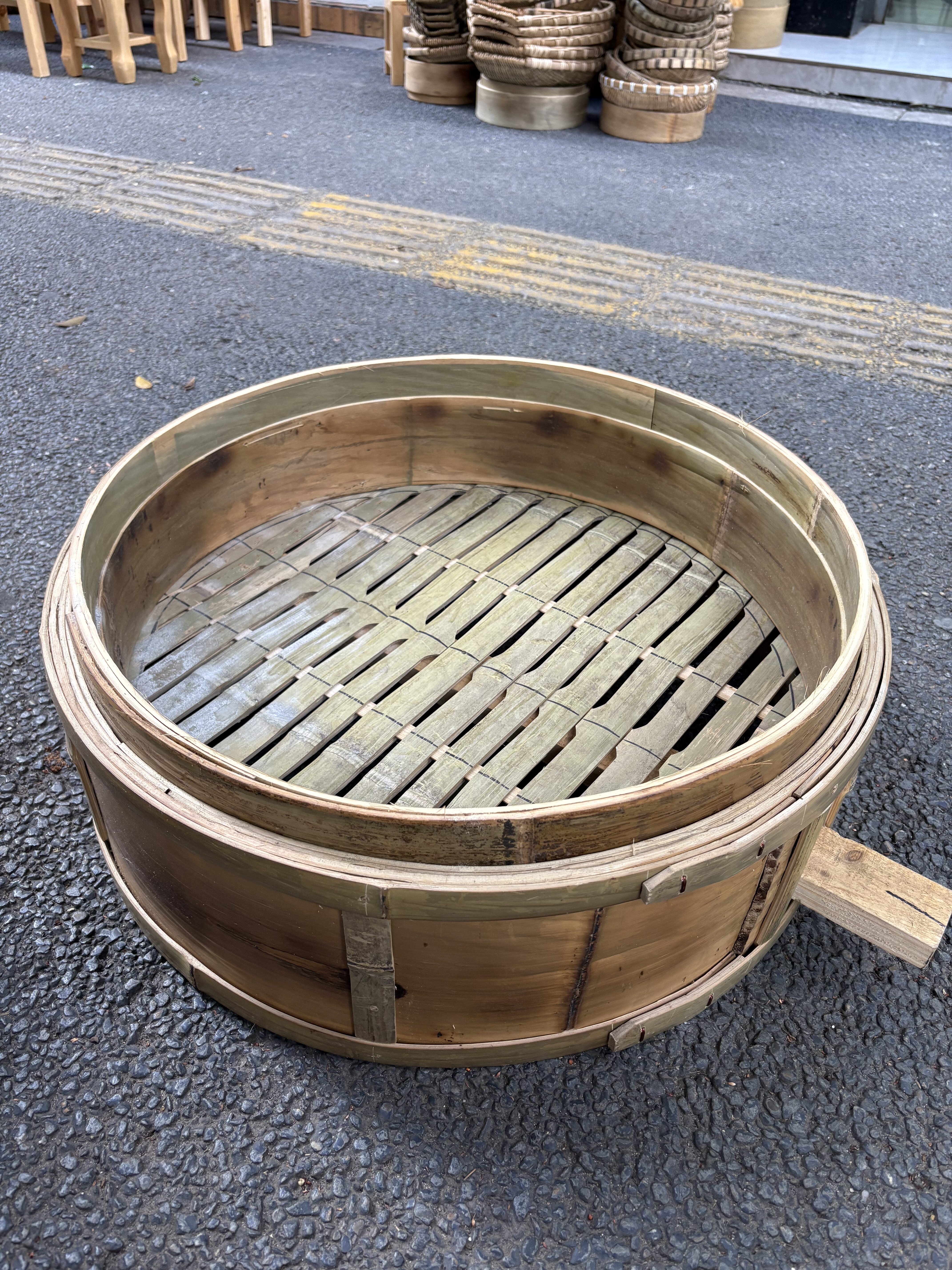 纯手工全青皮无胶水竹制蒸笼蒸菜加深竹笼屉竹蒸屉商用蒸笼