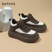 加绒女2025新款 爆潮酷保暖棉鞋 运动休闲鞋 达芙妮厚底高帮鞋 子冬季