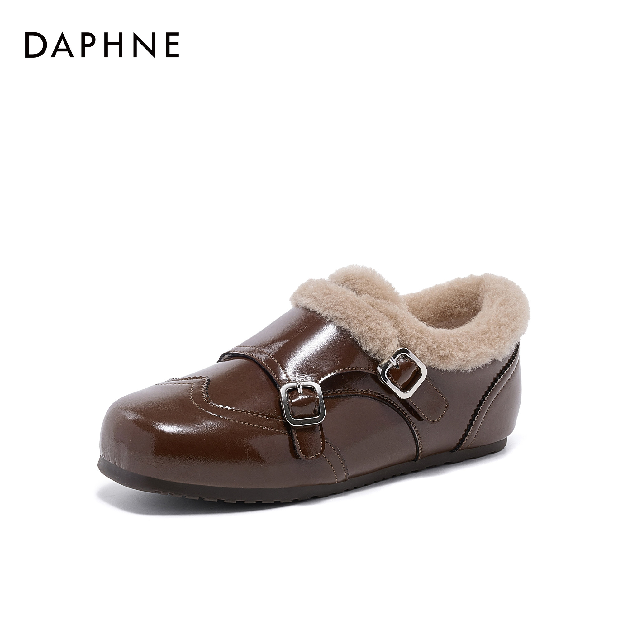 达芙妮复古加绒保暖棉鞋女2026年春季新款内增高一脚蹬舒适毛毛鞋,女鞋,棉鞋,淘宝优惠券,粉丝福利购,淘宝优惠卷