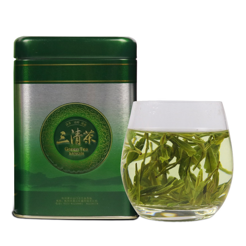 杭州三清龙井绿茶2023年谷雨前新茶叶绿茶 125g绿色铁罐包装