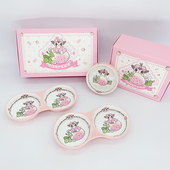 蜜袋鼯食盆花枝鼠松鼠仓鼠喂食碗陶瓷碗防打翻食盆 糯糯陶瓷碟