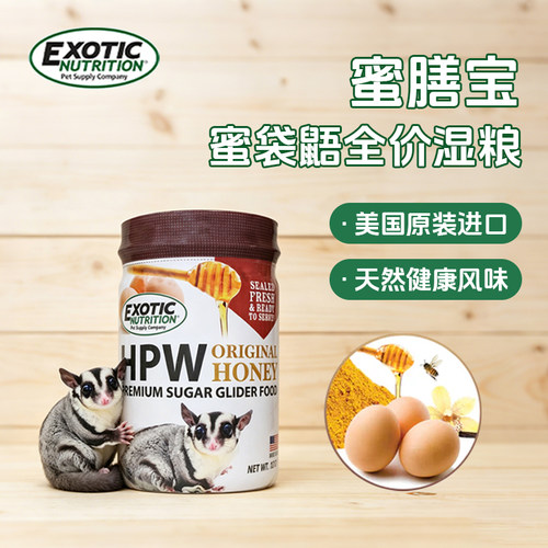 Exotic伊哥硕蜜袋鼯专用主粮全价湿粮高蛋白全阶段即食冲泡粮食