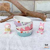 陶瓷碗防打翻蜜袋鼯松鼠花枝鼠食碗食盆蜜袋鼬水果碗 草莓圆碗